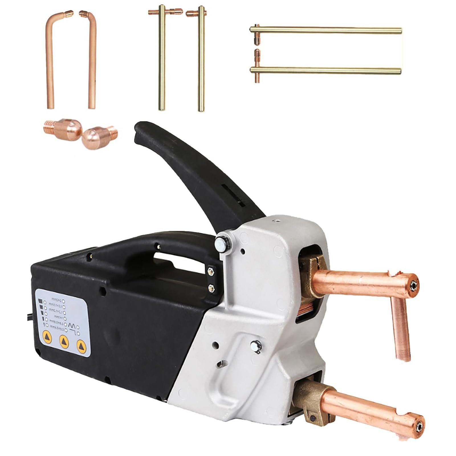 GYKOZY Handheld Electric Spot Welder - Adjustable Pressure, Dual-Sided Welding Machine with Replaceable Electrode Arms for Mild Steel Sheet Metal Repair