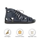 YOHO Stylish Gladiator Sandals for Men Contemporary Design | Soft Leather Footbed |Genuine Leather| | Anti-skid sole |Fashionable | Stylish | Modern | Casual Sandals | Occasion Footwear gallery image