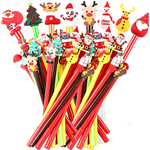 SANNIX 50 bolígrafos gel Navidad multicolor para niños miniatura 1