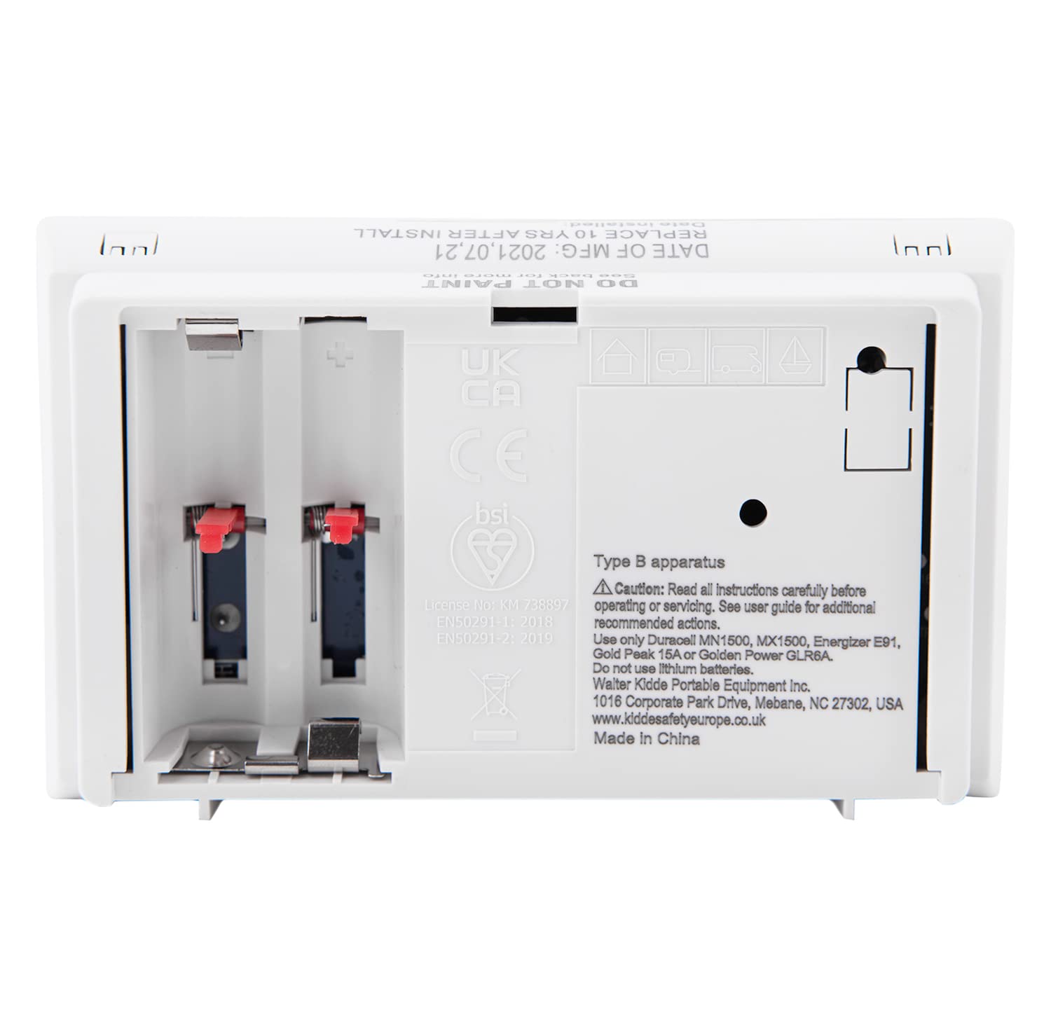 Kidde AEC8514 K7CO alarm tlenku węgla, biały