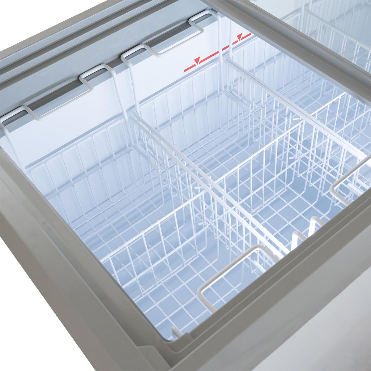 GastroHero Eiscreme-Gefriertruhe, 217L, LED-Beleuchtung, Weiß ECTE217