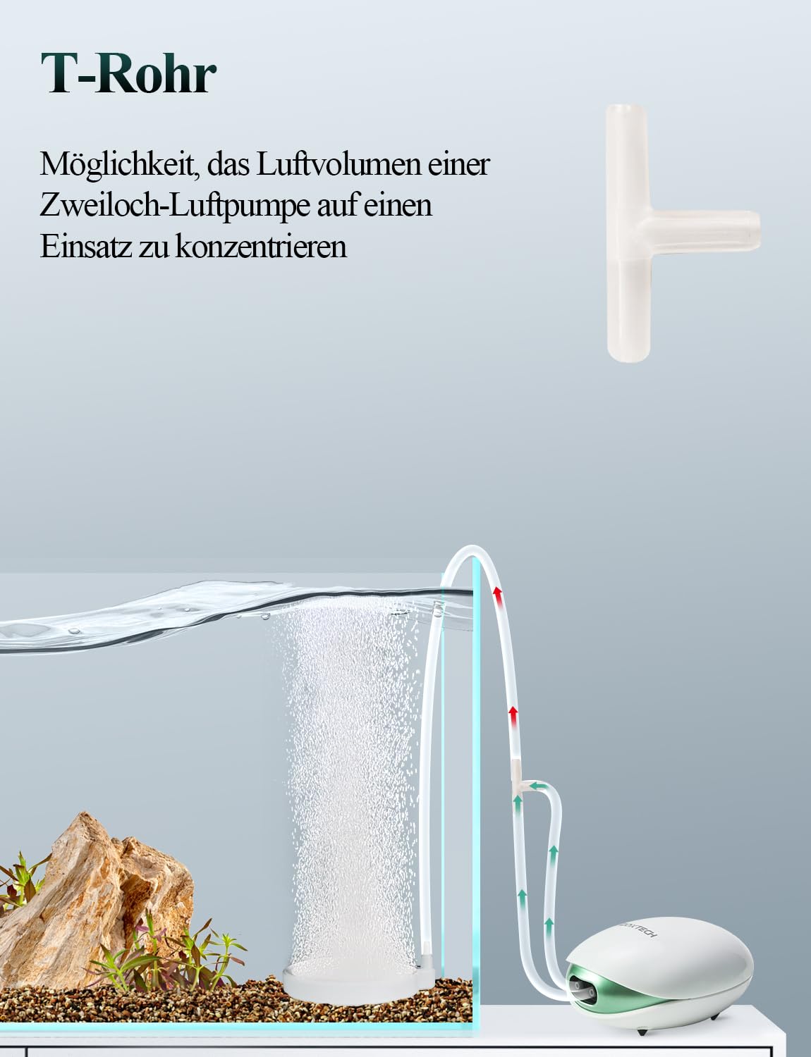 Boxtech Akwarium Nano kamień napowietrzający-cichy Akwarium Aerator tlenu, Ultra-Wysoki rozpuszczony tlen Dyfuzor Airstone Bubbler(100mm)