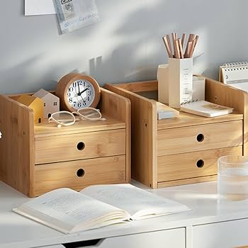 Amazon｜MJKQ9 竹製 収納ボックス 25*20*20cm 小物収納 卓上収納