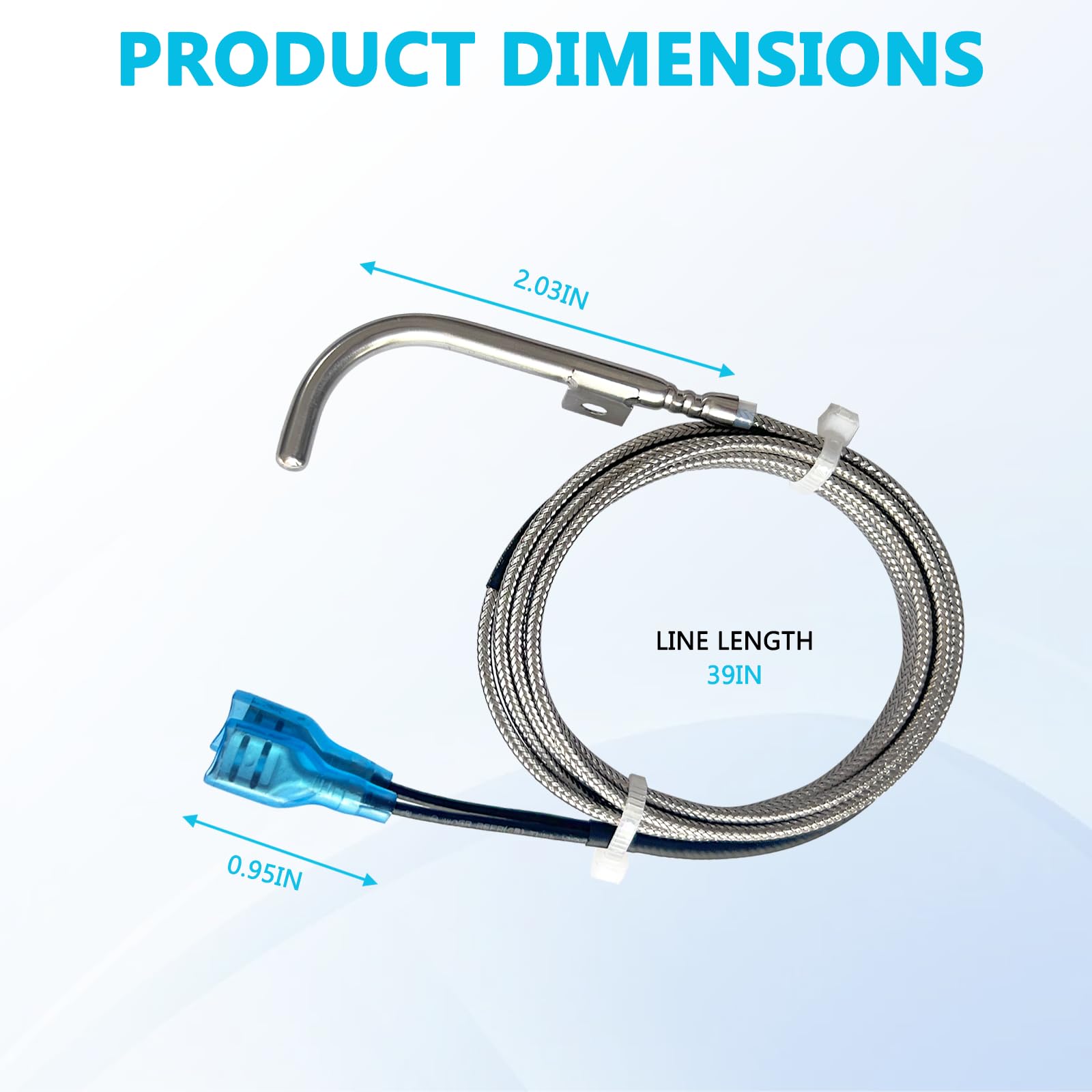 Four Parts Sonde de température RTD de rechange pour grills à granulés de Louisiane et grills de fumoir Country Pièce de rechange 50151
