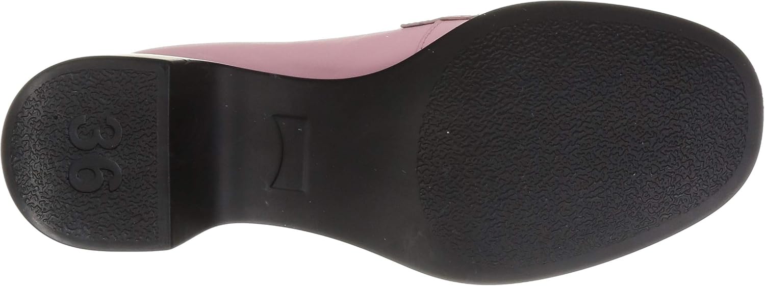 Bottom view of a Camper TRISHA K200781 shoe, showing the black synthetic sole with a size '36' marking and the Camper logo.