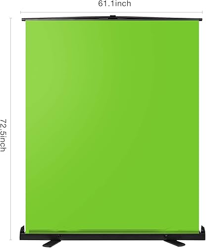 Miniatura 2 de Tamaño de pantalla verde mejorado de 61.1 x 72.5 pulgadas, versión actualizada, marco base de panel Chromakey plegable, todo en uno, diseño