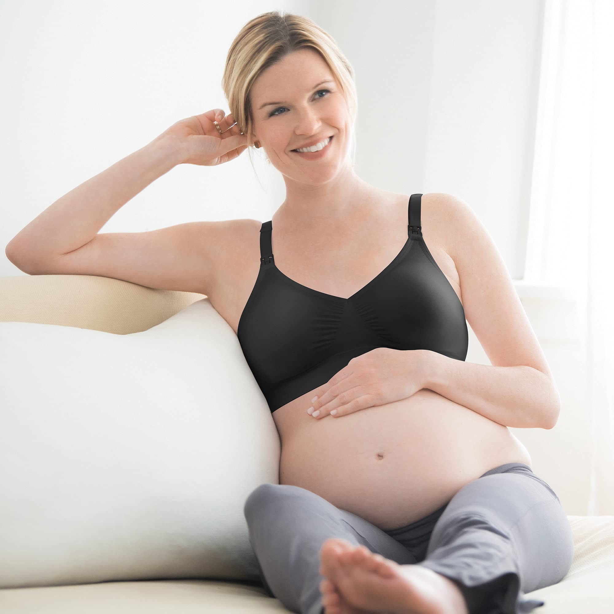 Medela Sujetador Comfy de Maternidad y Lactancia, Sujetador sin Costuras y sin Aros para el Embarazo y Lactancia con Banda elástica y Tejido Transpirable para Mayor Comodidad Durante Todo el día