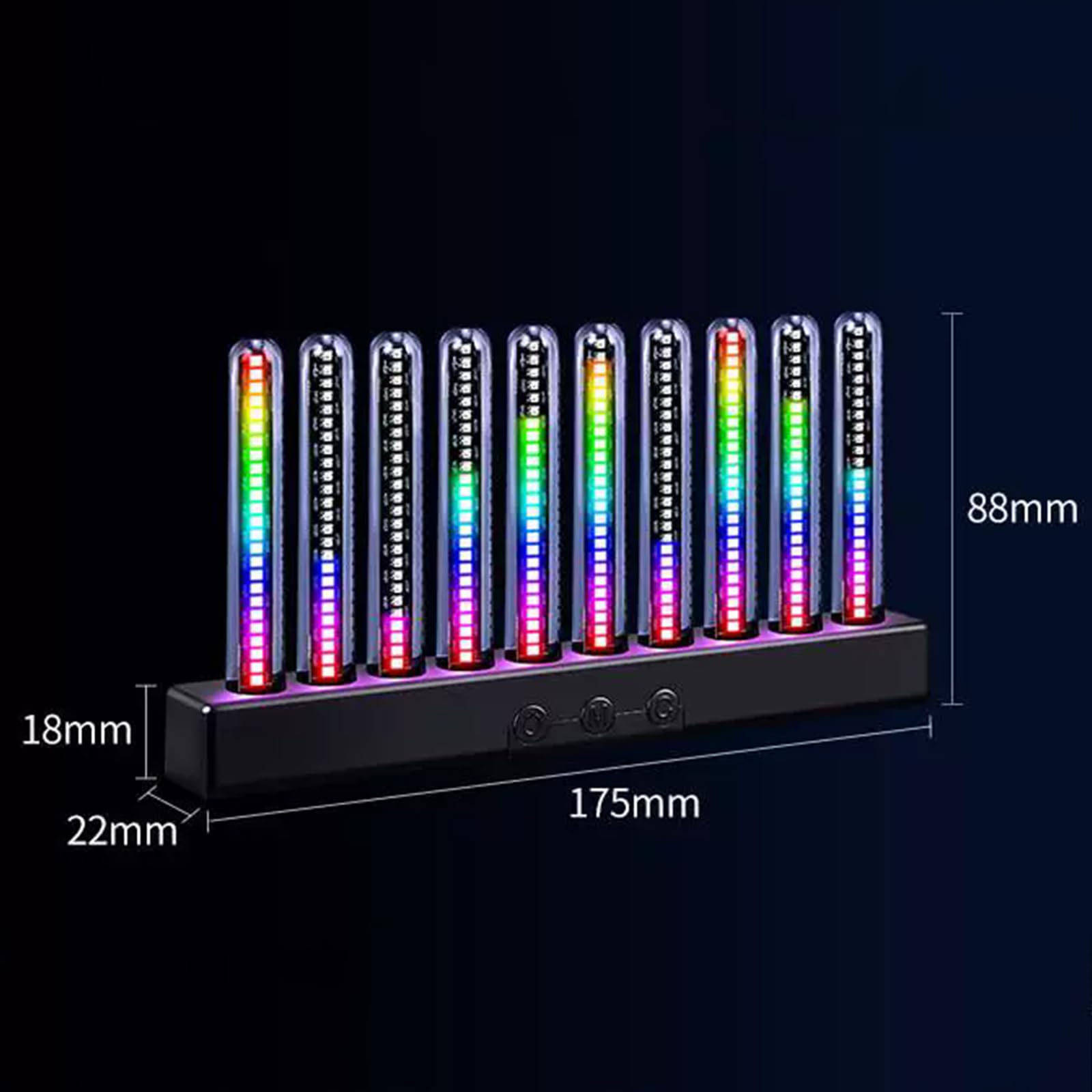 Rgb-pickup-lampe, Led-musikrhythmus-synchronisationslicht Mit 10 Nixie-röhren, 8 Dynamischen Modi, Farbanpassung, Für Schreibtisch, Studio Und Gaming-zimmer