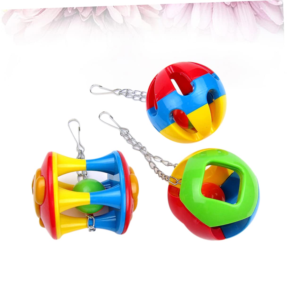 POPETPOP Vogel-Ball-Spielzeug, 12 Stück – Bunte Kauspielzeuge Mit Glocke Für Papageien, Sittiche & Wellensittiche