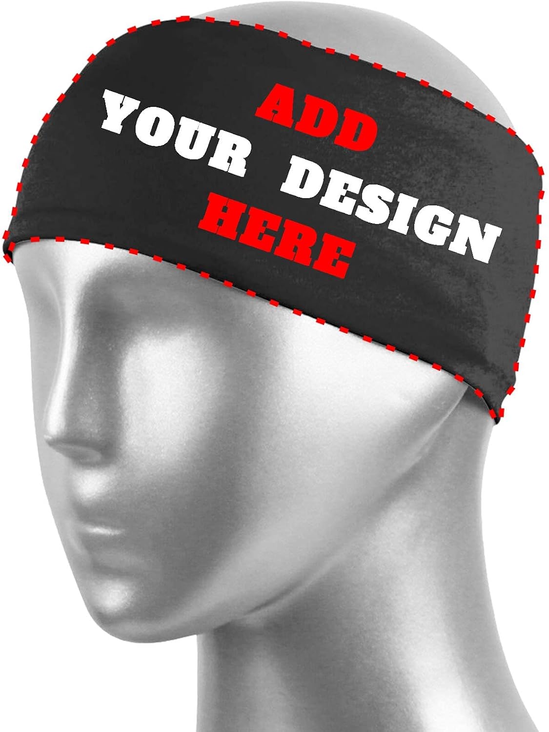 Custom Sport Headbands for Men & Women,Personalized Sweatband,Add Your Image Stretchy Moisture Wicking Hairband for Gym, Running, Cycling, Yoga, Basketball, Football : Clothing, Shoes & Jewelry