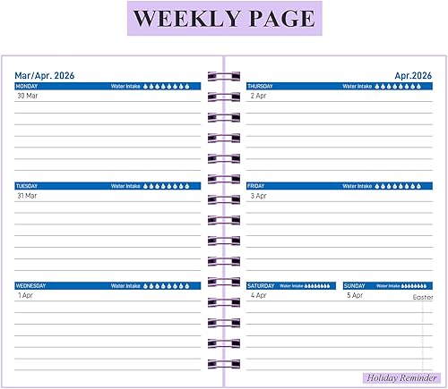 Miniatura 10 de Daily Planner 2026-2027, Weekly and Monthly Planner 2026-2027 Academic Year, January 2026-June 2027 Calendar Planner, 8.2"×5.5", 18 Months, Agenda