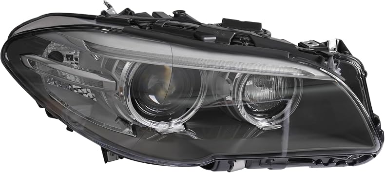 Front Headlight Assembly for 2014-2016BMW 5 Series 4DR 528i xDrive/535i xDrive/535d xDrive/550i NON-M Sport/GT Models, Right Passenger Side Replacement Xenon Headlamp Chrome Housing w/AFS Only