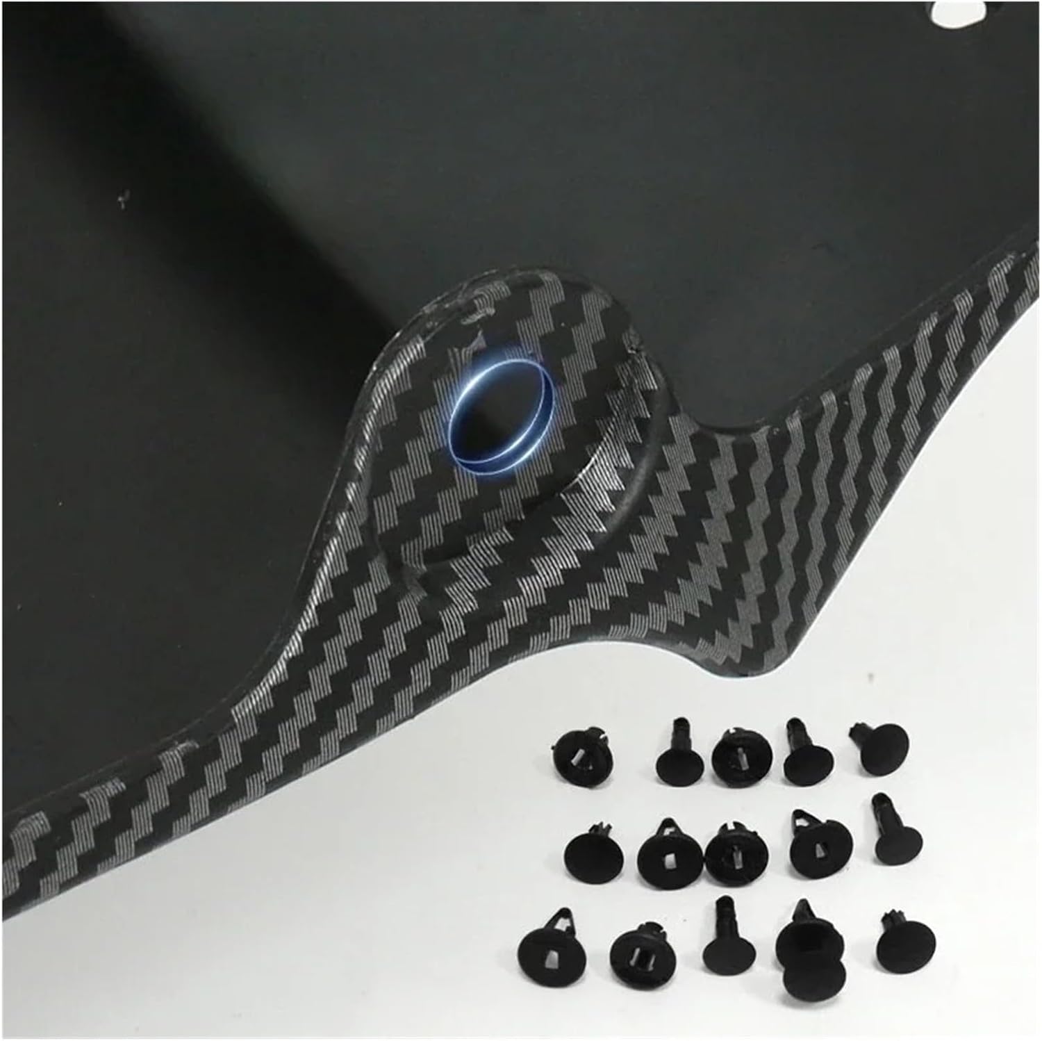 Front Bumper Corner Strip，Compatible For Tesla Model 3 Y Anti-Collision Car Thunder Style Corner Guard Front Bars Front Lip Protective Kit(Bright carbon Model 3)
