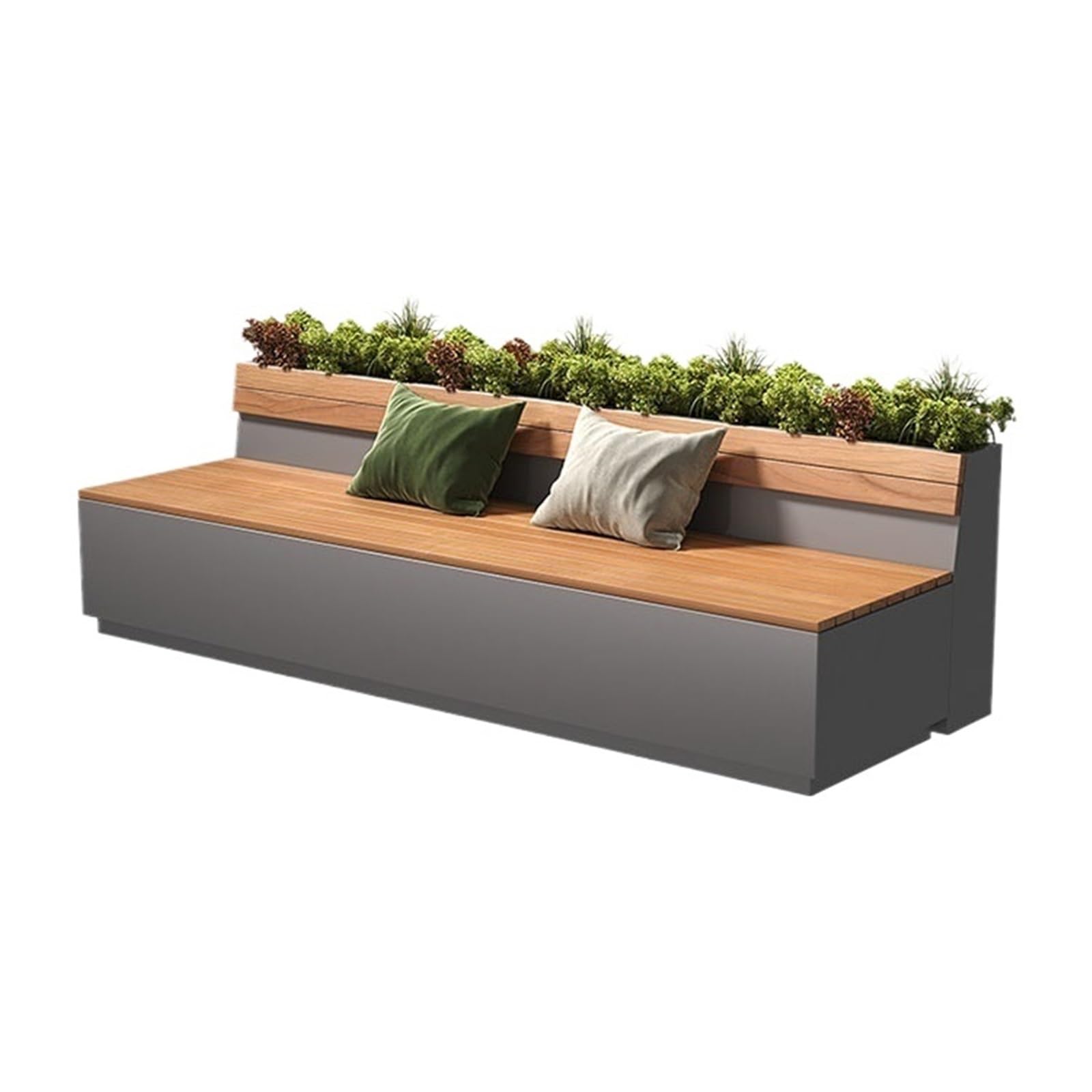 garden trough planters Planter Bench Set Outdoor Garden Flower Trough