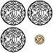Silicone Trivet Set For Hot Dishes, Pots & Pans. These Modern Kitchen Hot Pads"Hot" Ironworks Design Provides a Rustic Charm that Mimics Cast Iron Trivets (7.5" Round, Set of 3, Black)