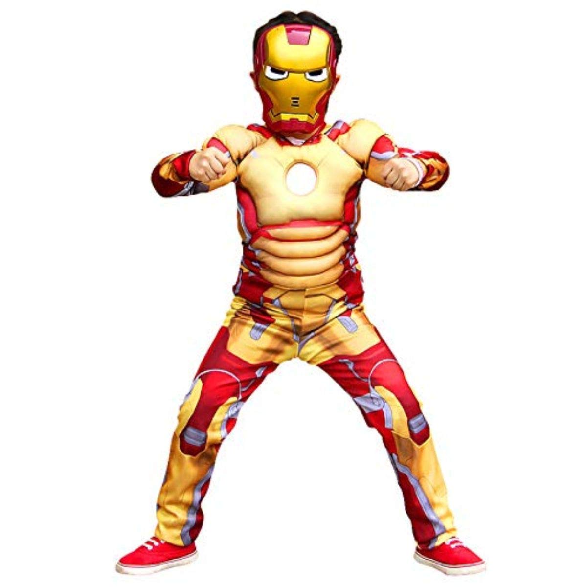 FancyDressWale Metal, Polyester, Plastic, Cotton Iron-Boy Adventure Costume Multicolor (5-6 Yrs)