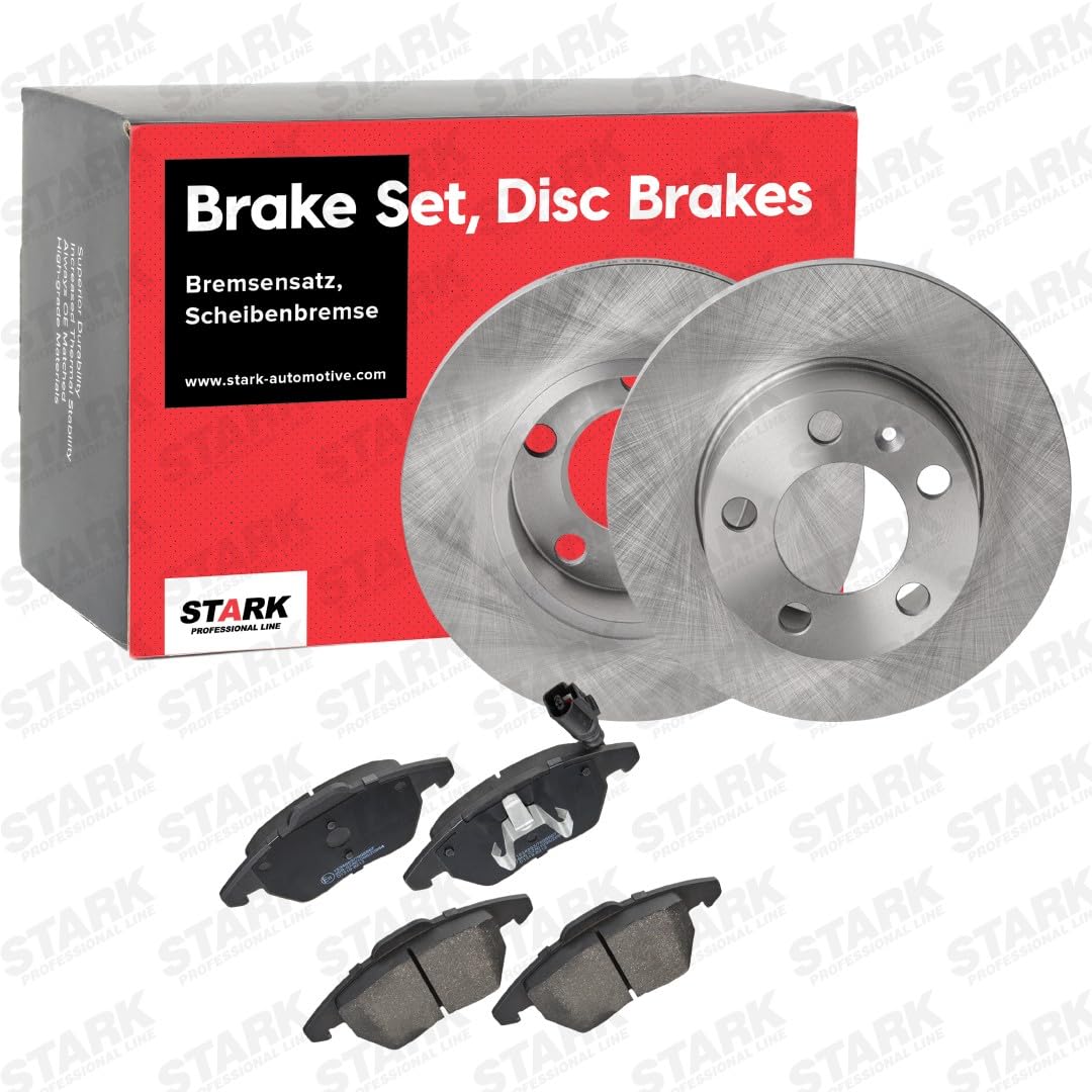 STARK Bremsen Set Hinten 230mm Bremsscheiben und Beläge Komplett Kompatibel mit VW Golf IV Schrägheck 1J1 POLO 9N Polo Schrägheck 6R1, 6C1 Golf IV Variant 1J5, AUDI A3 Schrägheck 8L1