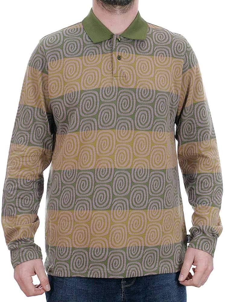 Stussy swirl stripe polo Clearance