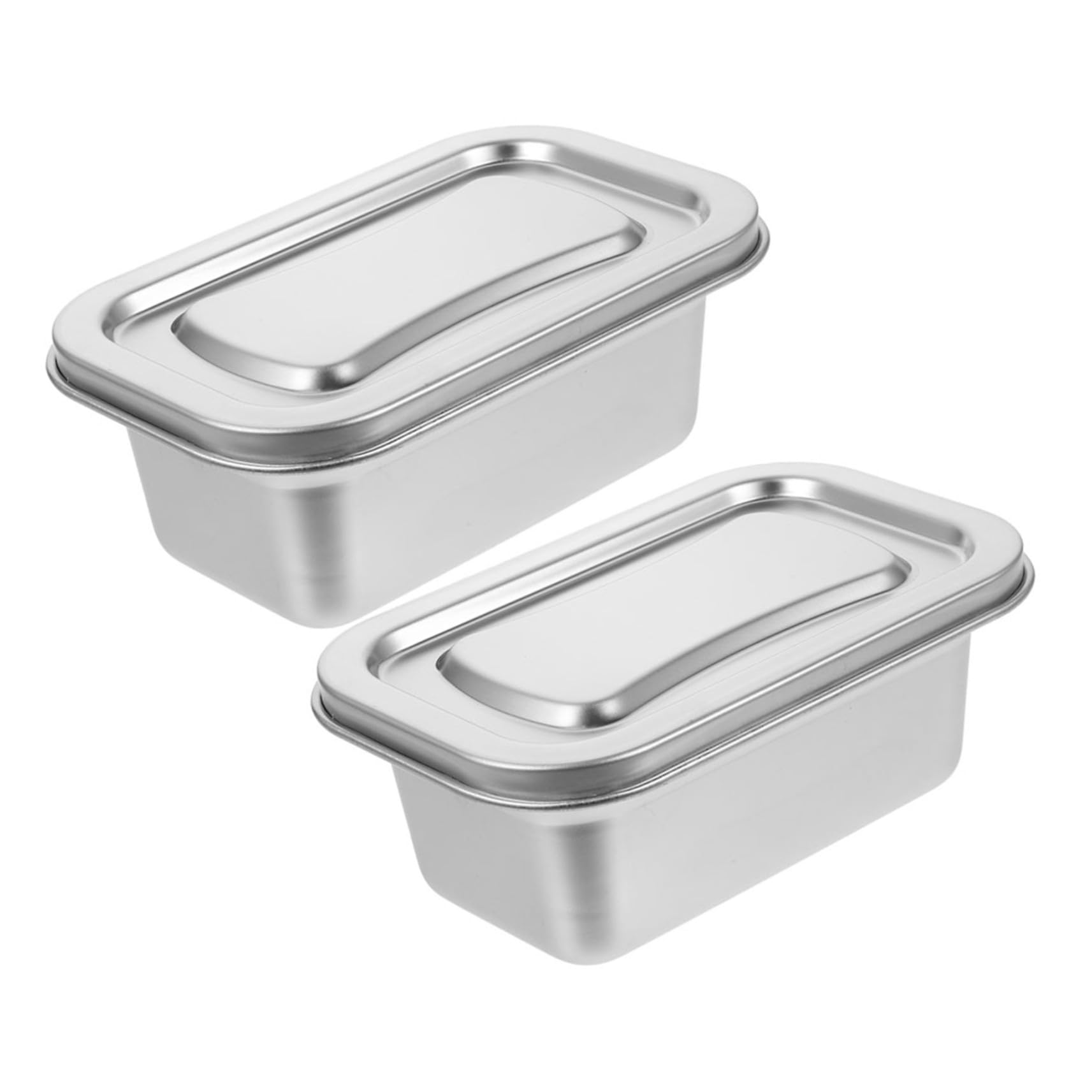 Edelstahl Eiscremebehälter 2 Stück-pack 0,72 L mit Deckel
