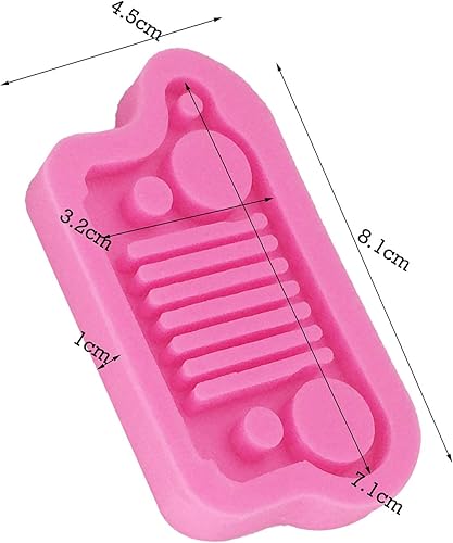 Miniatura 6 de Kit de 33 moldes de resina epoxi  3 moldes de llavero de soporte de luz de coche y moldes de fundición epoxi de silicona con agujero