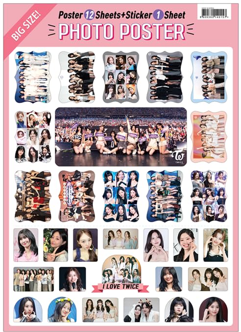 TWICE B2サイズポスター 22種 Amazon.co.jp: トゥワイス グッズ ポスター 12枚 + シールセット 1枚