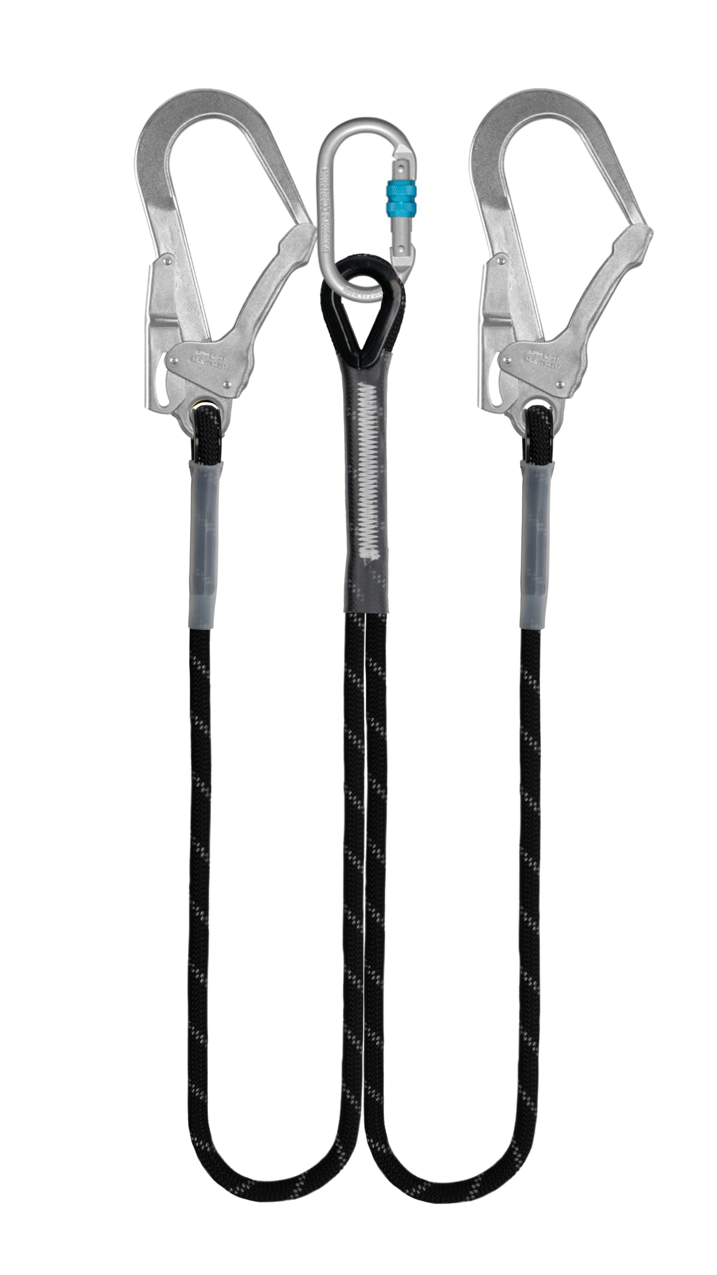 Irudek NEXION 259 – Cabo de anclaje doble de cuerda bifurcada Ø12 mm con ganchos de 50 mm y chip NFC Ready, EN 354, sin absorbedor de energía, 1,8 m