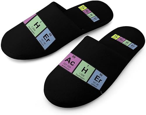 Science Teacher Chemical Elements Slippers For Women Indoor Washable Non Slip Light Soft House Cotton Shoes Bedroom