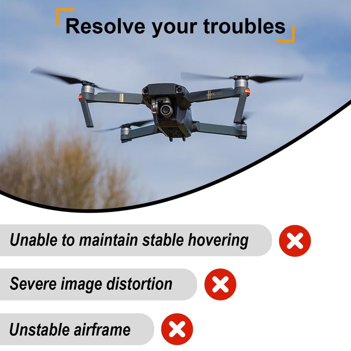 Śmigła do DJI Mavic Pro & Mavic Pro Platinum - 8331 8331F niski poziom hałasu, szybkie zwalnianie, wymienne ostrza drona, 2 pary (4 ostrza), czarne, ze złotym paskiem, pasek uchwytu śmigła
