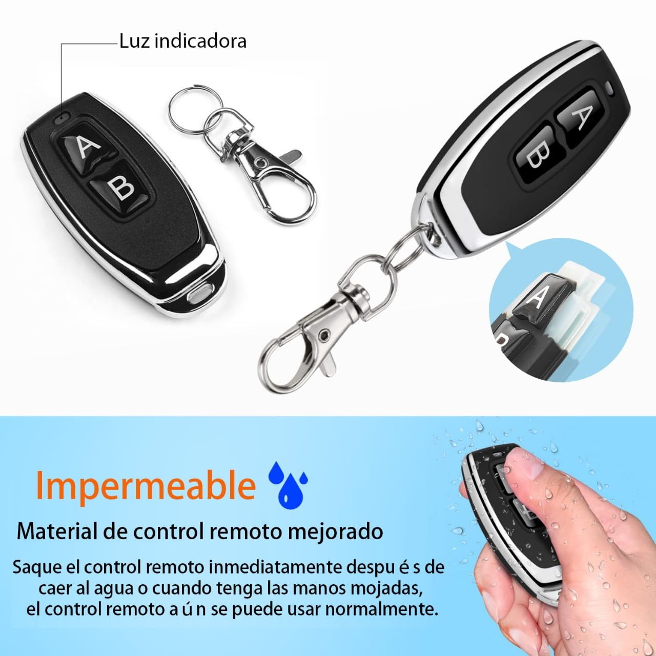 Interruptor De Controlo Remoto Inalámbrico, DC 12V 24V O CA12V 24V 10A 2Canales Recetor De Relé E 2 Transmissores Para Luz, Motor De Portón, Sistema De Puerta De Garaje