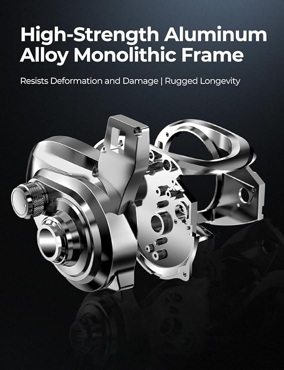 Piscifun Alinox LC Baitcaster Reel with Line Counter, Aluminum Alloy Frame Casting Reel 38Lbs Max Drag, 8+1 Stainless Bearings, 5.5:1 Gear Ratio