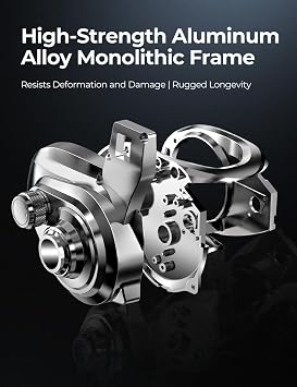 Piscifun Alinox LC Baitcaster Reel with Line Counter, Aluminum Alloy Frame Casting Reel 38Lbs Max Drag, 8+1 Stainless Bearings, 5.5:1 Gear Ratio
