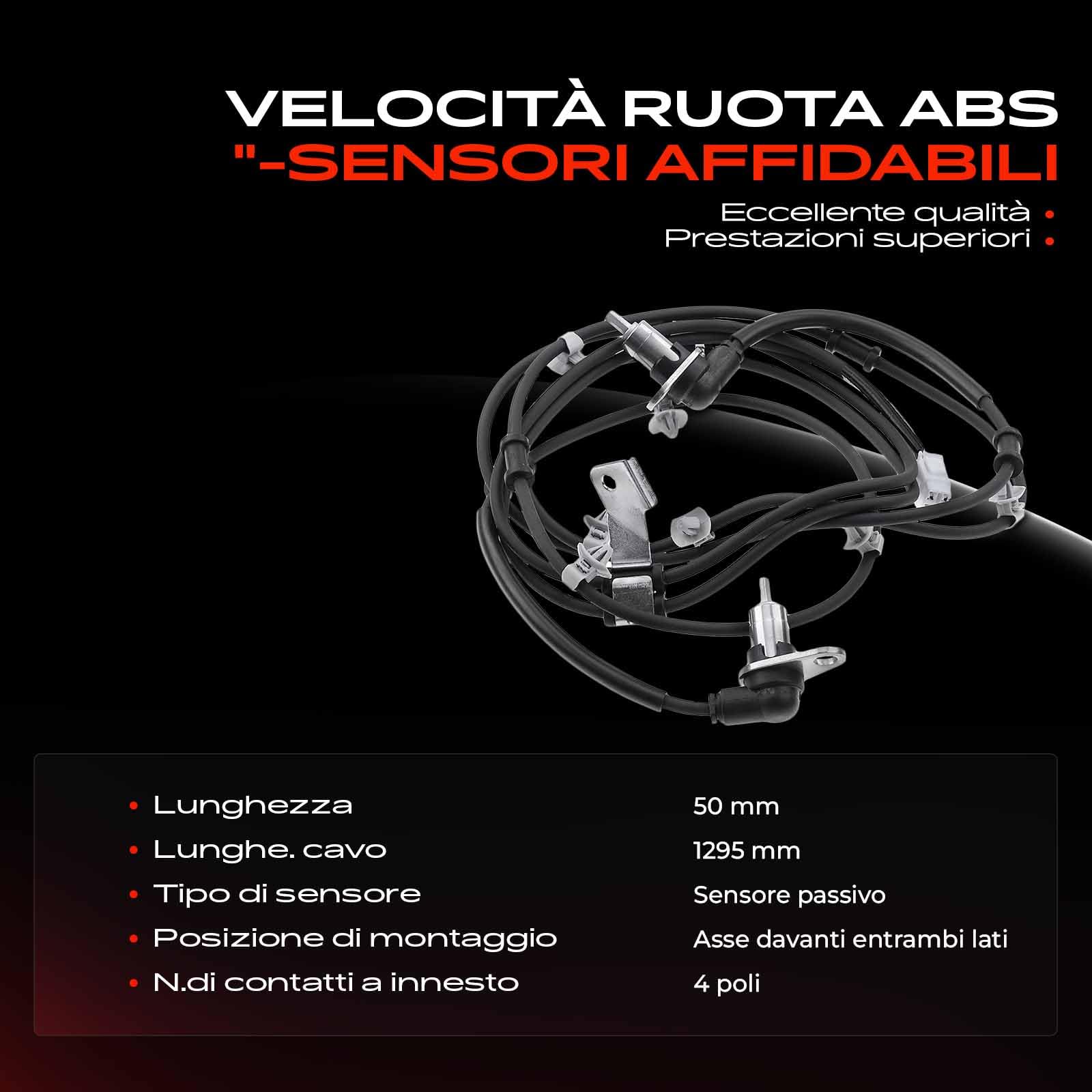 Frankberg Sensore Velocità Ruota ABS Sensore ABS 4-Poli Compatibile con Jimny Veicolo fuoristrada Chiuso SN Jimny SUV SN Replace# 818069260,5620081A40