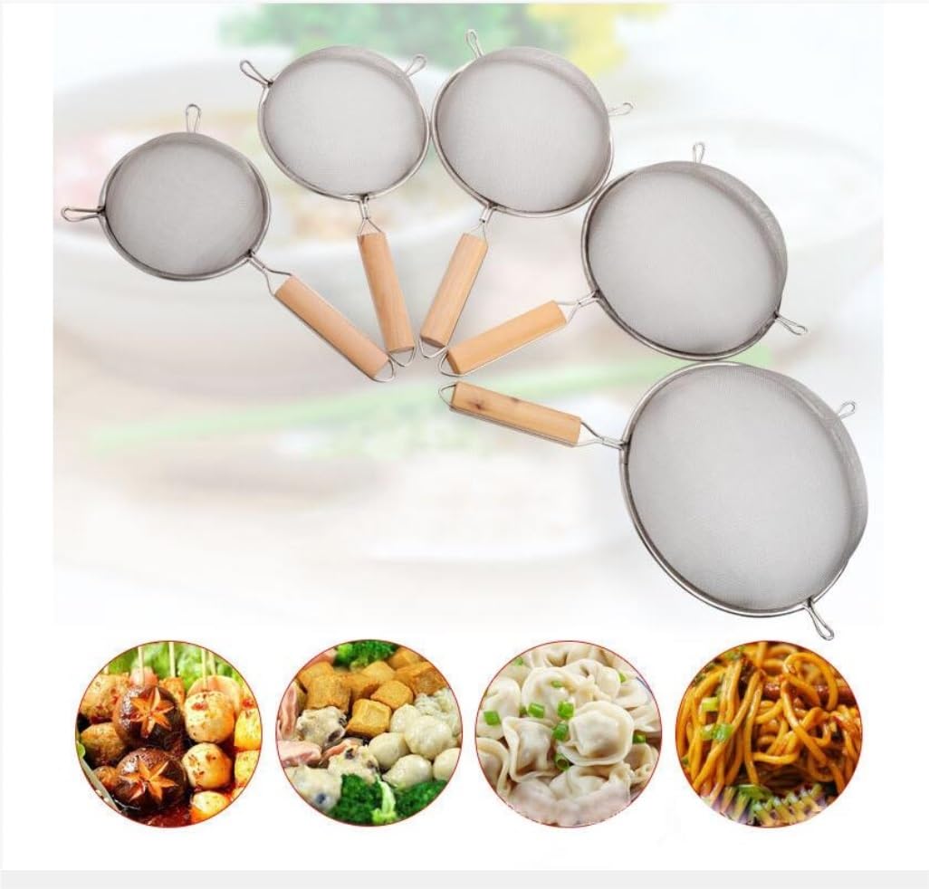 Schaumlöffel, Sieb Sieb Netz Kochen Mesh Sieb Sieb Sieb Sifter Drop Erweiterbar Braten Küche Schaum(20cm)