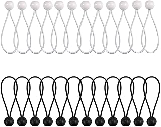 12 Pcs Tarpaulin Bungees Balls,Marquee Toggles, Tarp Bungee Cords, Small Bungee Cords Heavy Duty, Elastic Bungee Straps Short, Tie-Down, Elastic Cord for Tents Flagpole Luggage Camping