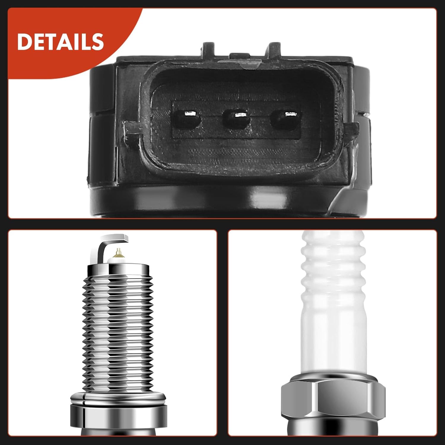 A-Premium Set of 4 Ignition Coil Pack and Iridium Spark Plugs Compatible with Nissan Sentra 2000 2001 2002 L4 1.8L Petrol