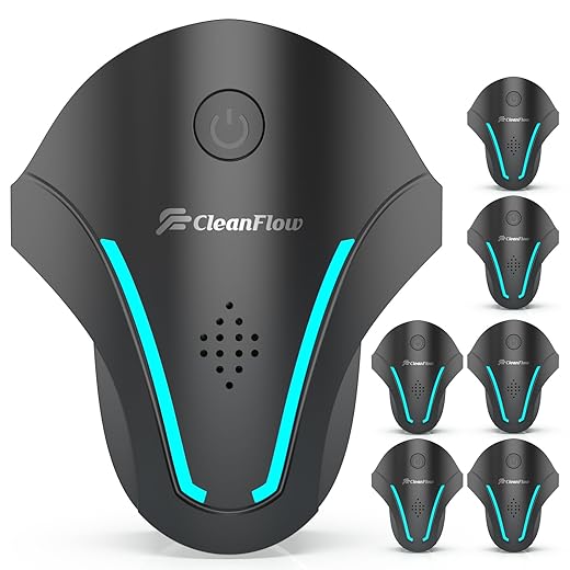 2025 Upgraded Ultrasonic Pest Control Repeller for Rodents and Insects Indoor, Powerful for Roaches, Mice, Bugs, Mosquitoes, Spiders, Ants - 3 Modes, 6 Pack