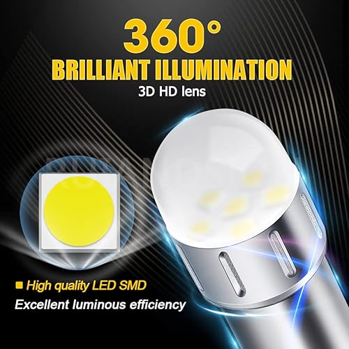 Miniatura 3 de Ruiandsion 2 bombillas LED 1157 blancas 2057 2357 7528 BAY15D de doble función, 10-60 V, luces traseras de freno de marcha atrás para automóviles,