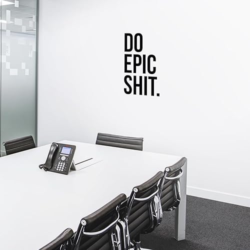 Miniatura 4 de Calcomanía de vinilo para pared, Do Epic Sh!t, 28 x 17 pulgadas, moderna y motivacional divertida cita para el hogar, dormitorio, sala de estar,