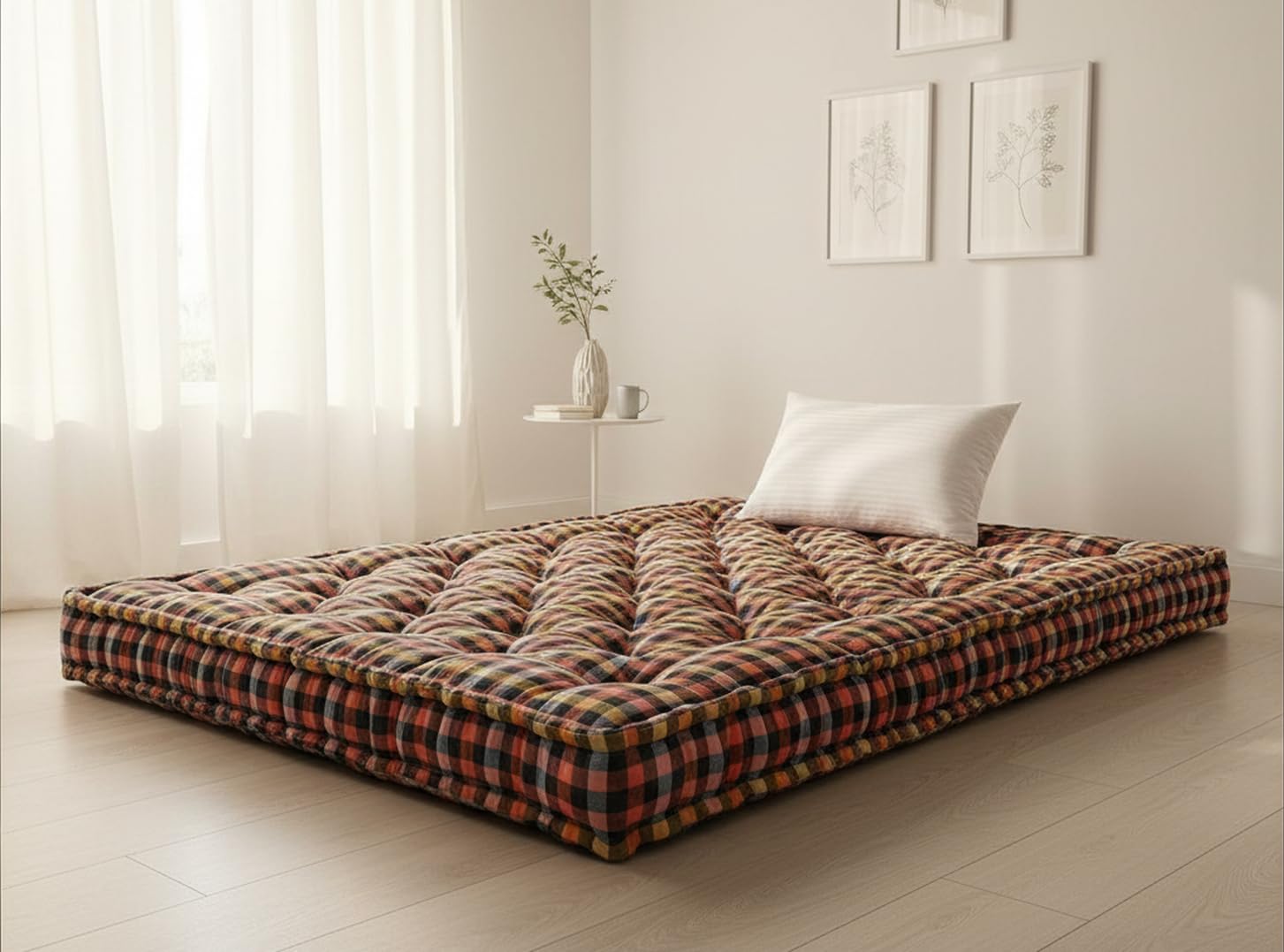 IMSMARTMART Premium Orthopedic Cotton Mattress with Pillow | Soft Combo Set | 4-Inch Thick Rectangular Mattress with Hypoallergenic, Dust-Free Cotton Pillow (72X36 Inches, Single Bed Mattress)-image-17