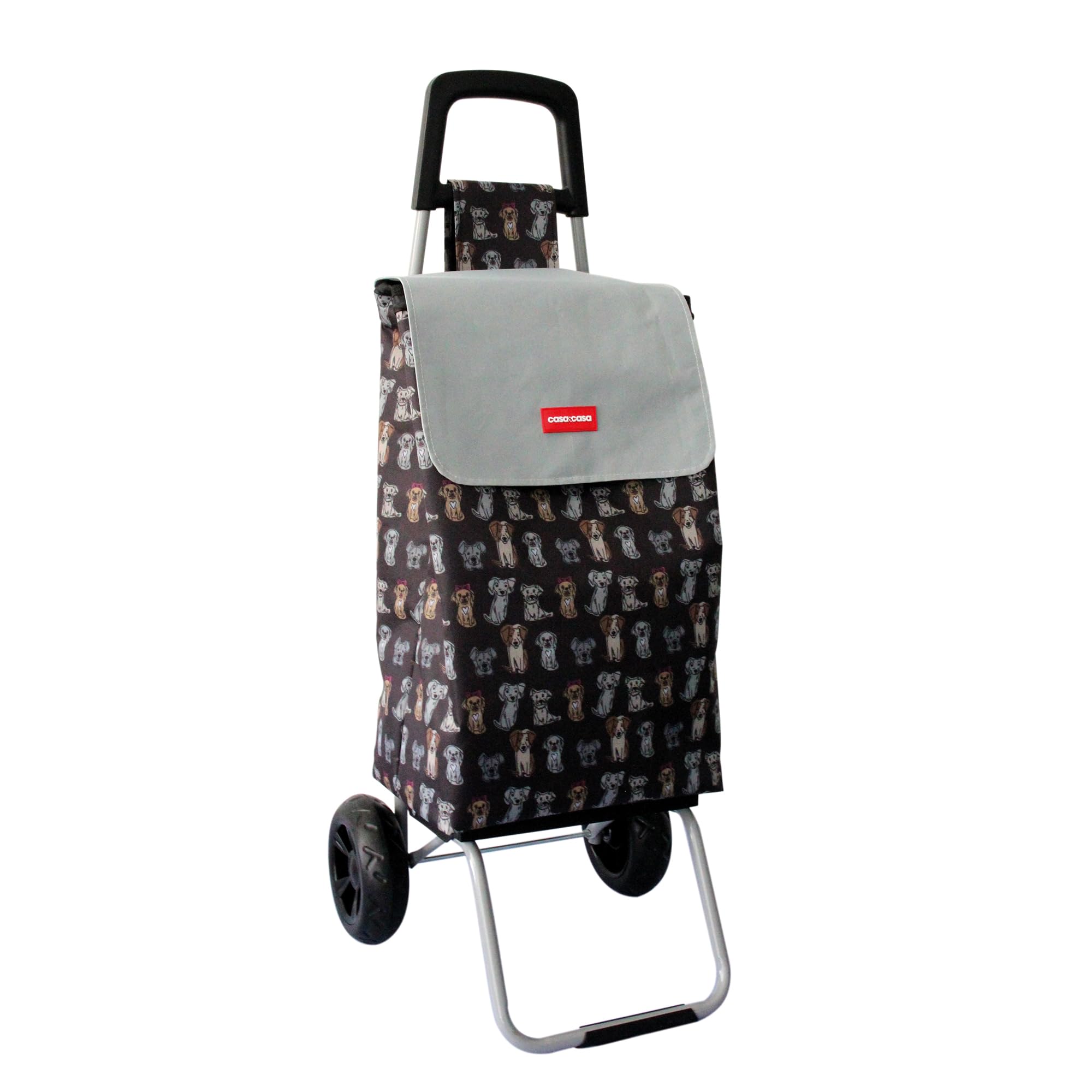 Newly Launched Casa & Casa Charlie Dog Shopping Trolley on Wheels, 55L Huge Capacity, Carton Quantity 4, Elegant & Foldable, Shopping Cart for Groceries, 2 Wheels, Thermal Liner, Bespoke Design, Brown