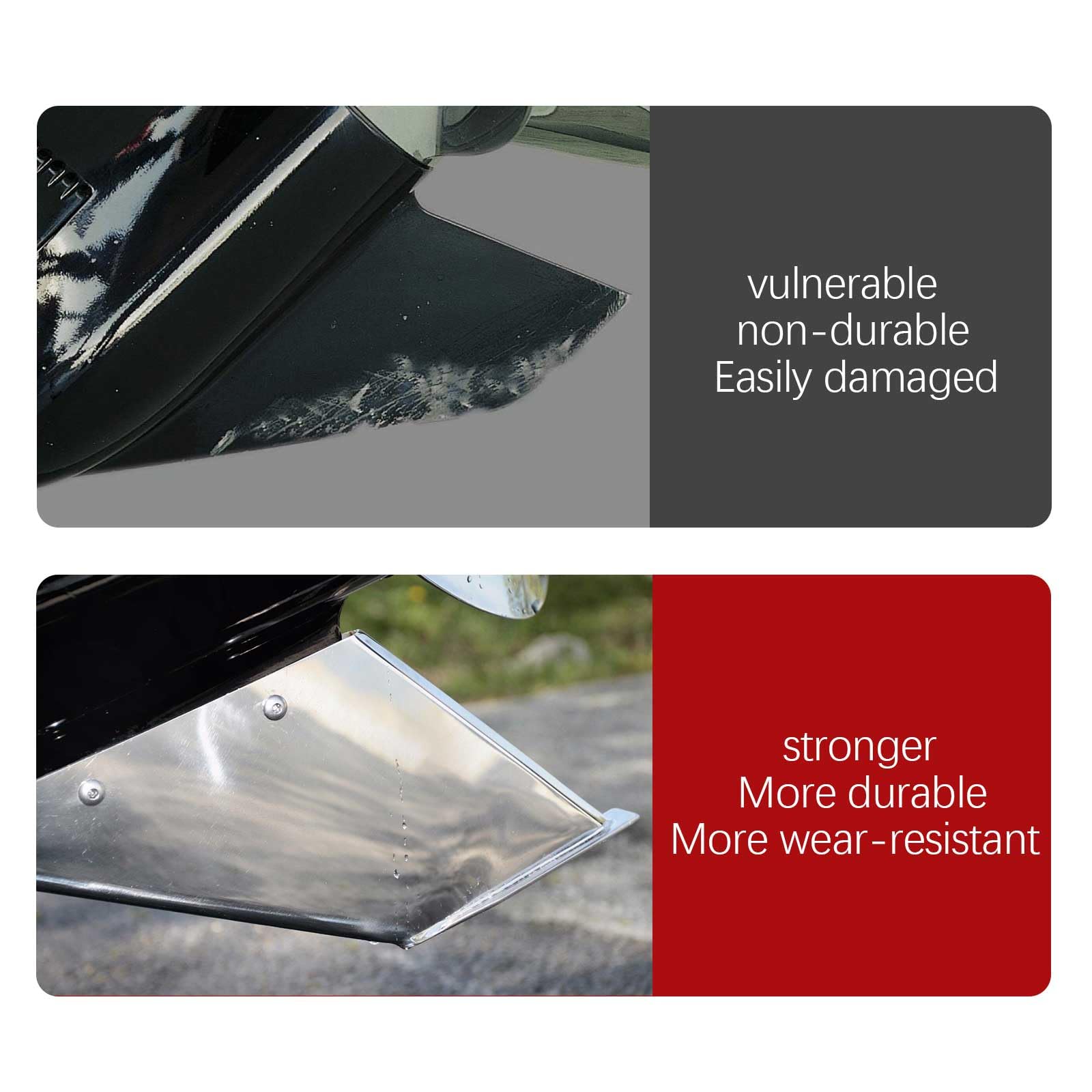 PACEWALKER 27051 Safe-Skeg Stainless Steel Skeg Guard Protector for Mercury Mercruiser Bravo 1-3 1990-2023