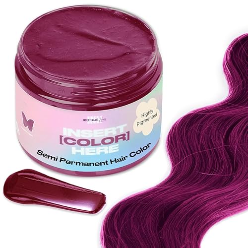 Miniatura 1 de INH Tinte semipermanente para el cabello, cristal fucsia, acondicionador de depósito de color, tinte temporal para el cabello, mascarilla