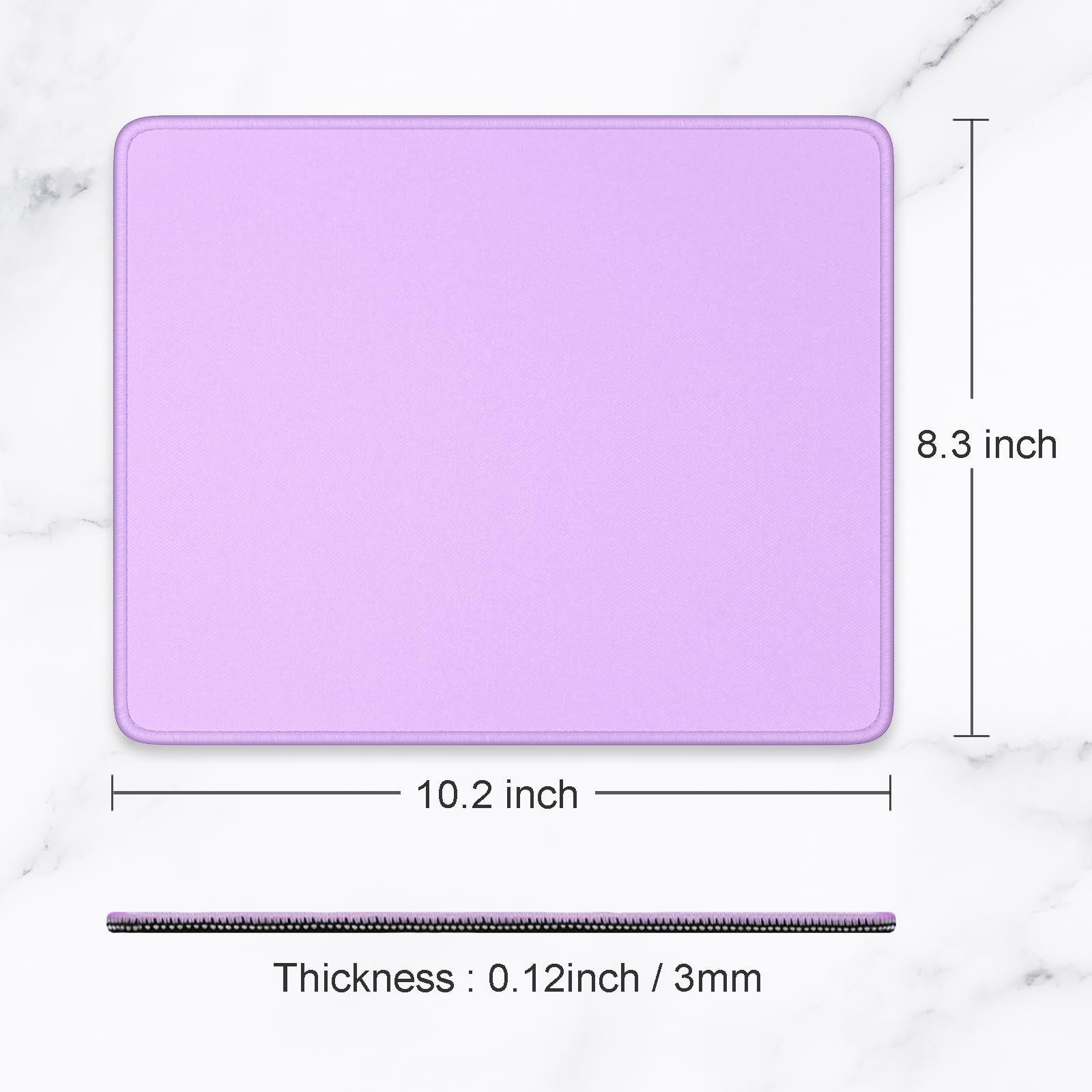 Hsurbtra Mauspad – Quadratisch, 25,9x21,1 Cm, Genähte Kanten, Rutschfest, Wasserdicht, Grünes Design Für Büro & Gaming
