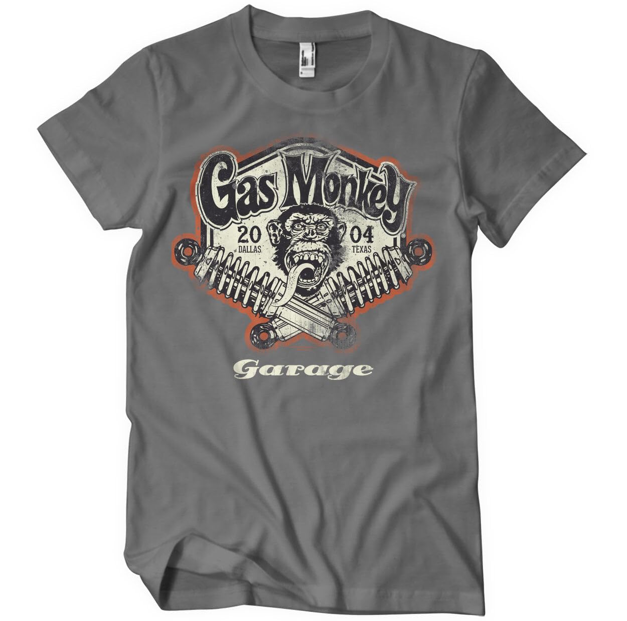 Gas Monkey Garage Men's Dark Grey Officially Licensed Spring Coils T-Shirt (Dark Grey), XX-Large