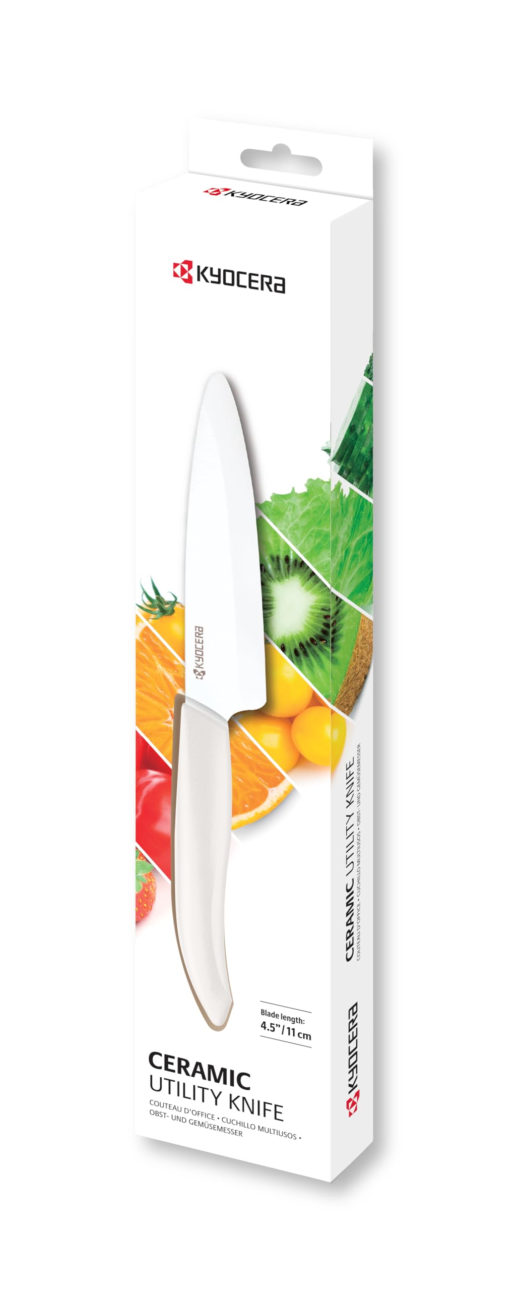 KYOCERA Gen Coltello Ceramica Bianca, Multiply, Lama 11 Cm