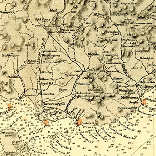 Meishe Art Vintage New Zealand Nautical Map Old Chart Home Wall Picture Art Decor #TOP3