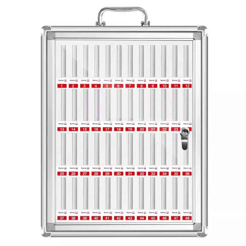 Acrilico le Phone Sto Box con serratura - Scrivania nizer per 48 telefoni e Secure le Stand ideale per uffici e negozi display.