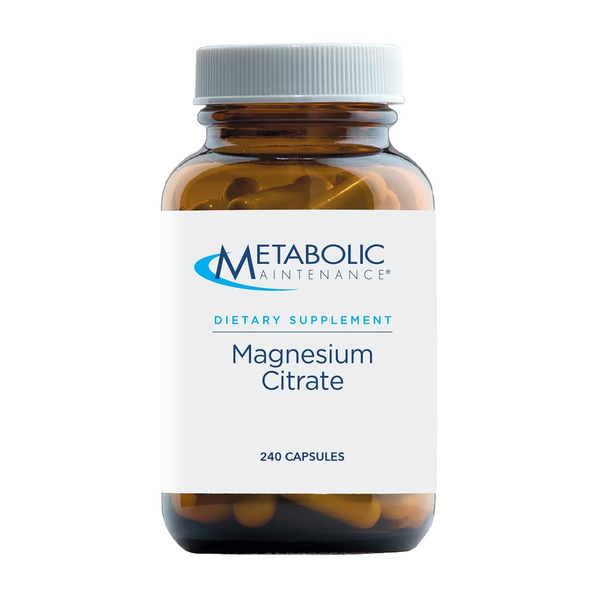 Magnesium Citrate Capsules - Magnesium Supplement for Calm, Sleep, Muscle & GI Support - with Vitamin C (240 Capsules)