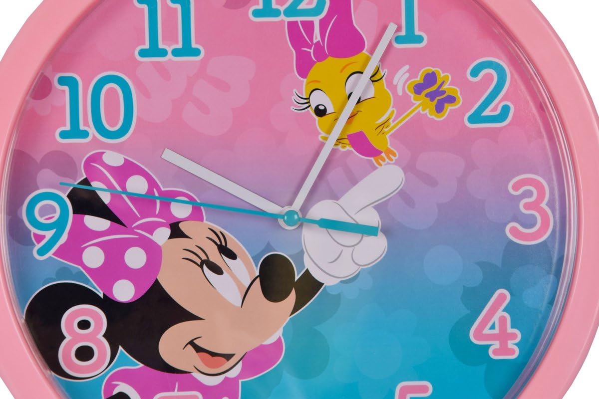 HOVUK Minnie Mouse Wall Mount Clock 25cm, Children's Watch, Battery Operated Large Number Easy to Read Wall Clock - Image 8