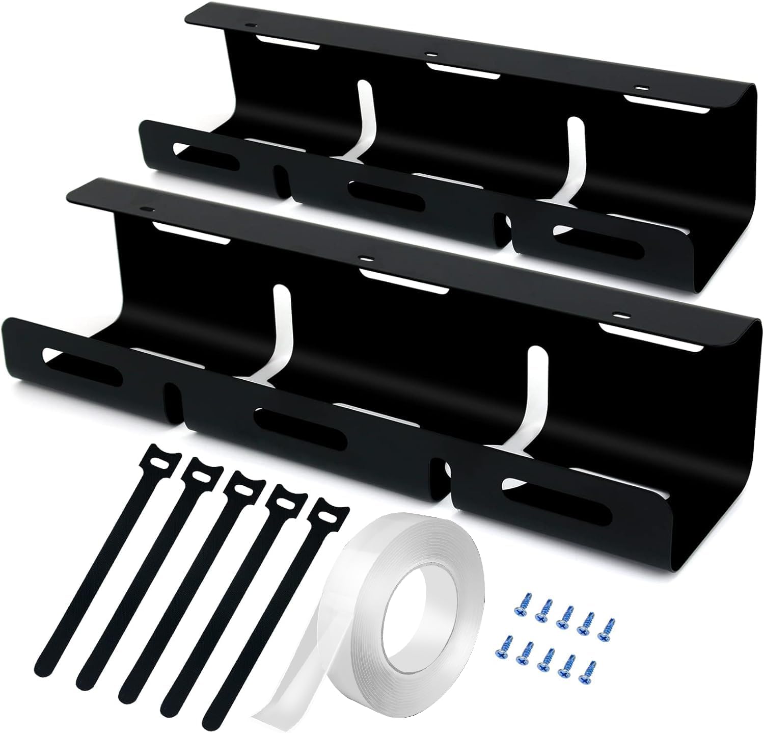 (Black) Cable Raceway Kit, Stageek Cable Management System Kit Open